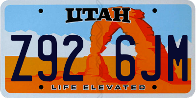 UT license plate Z926JM