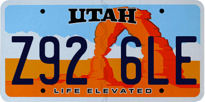 UT license plate Z926LE