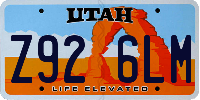 UT license plate Z926LM