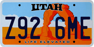 UT license plate Z926ME