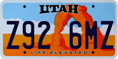UT license plate Z926MZ