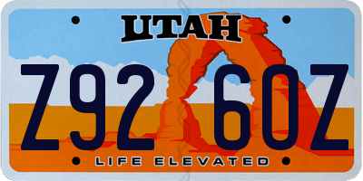 UT license plate Z926OZ