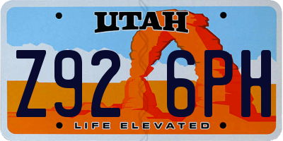 UT license plate Z926PH