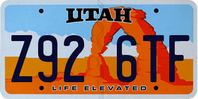 UT license plate Z926TF