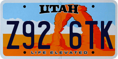UT license plate Z926TK