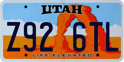 UT license plate Z926TL