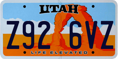 UT license plate Z926VZ