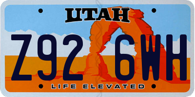 UT license plate Z926WH