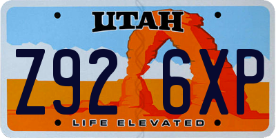 UT license plate Z926XP