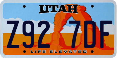UT license plate Z927DF