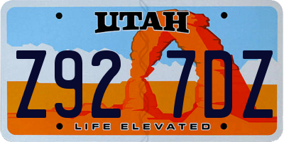 UT license plate Z927DZ