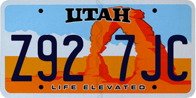 UT license plate Z927JC