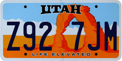 UT license plate Z927JM