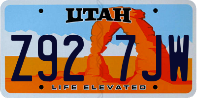 UT license plate Z927JW