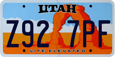 UT license plate Z927PF