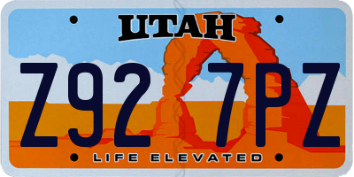 UT license plate Z927PZ