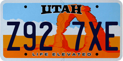 UT license plate Z927XE