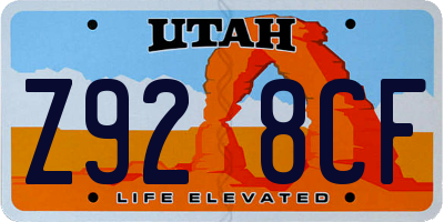 UT license plate Z928CF