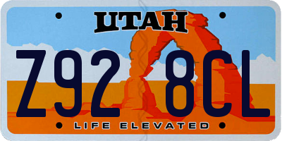 UT license plate Z928CL
