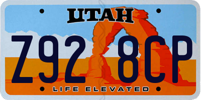 UT license plate Z928CP