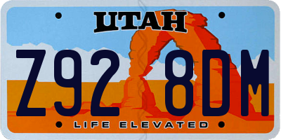 UT license plate Z928DM