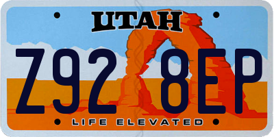 UT license plate Z928EP