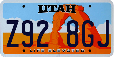 UT license plate Z928GJ