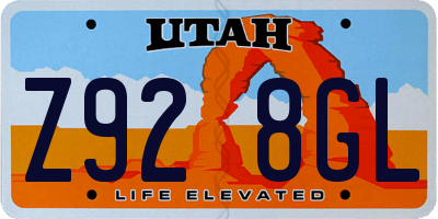 UT license plate Z928GL