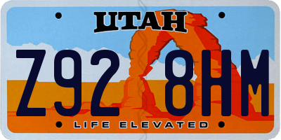 UT license plate Z928HM