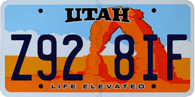 UT license plate Z928IF
