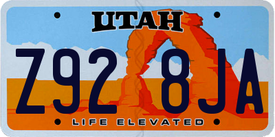 UT license plate Z928JA