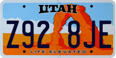 UT license plate Z928JE