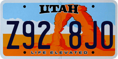 UT license plate Z928JO