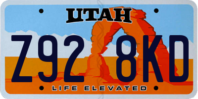 UT license plate Z928KD