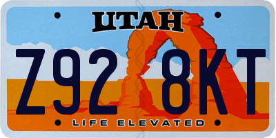 UT license plate Z928KT