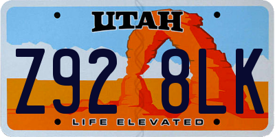 UT license plate Z928LK