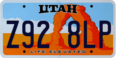 UT license plate Z928LP