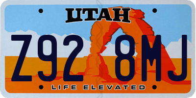 UT license plate Z928MJ
