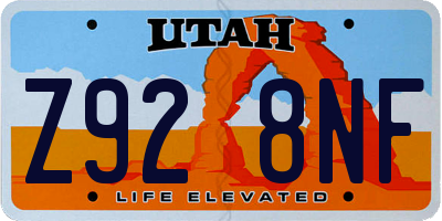 UT license plate Z928NF