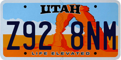 UT license plate Z928NM