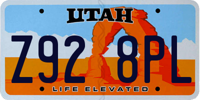 UT license plate Z928PL