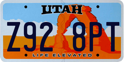 UT license plate Z928PT