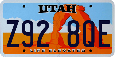 UT license plate Z928QE