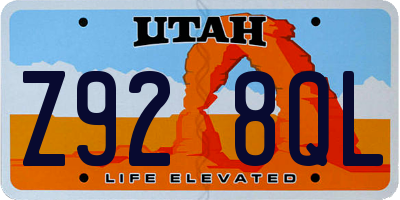 UT license plate Z928QL