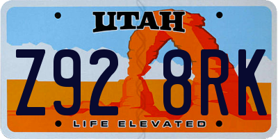 UT license plate Z928RK