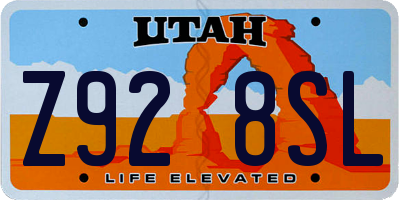 UT license plate Z928SL