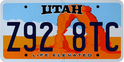 UT license plate Z928TC