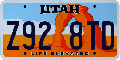 UT license plate Z928TD