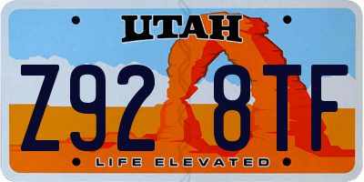UT license plate Z928TF