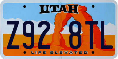 UT license plate Z928TL
